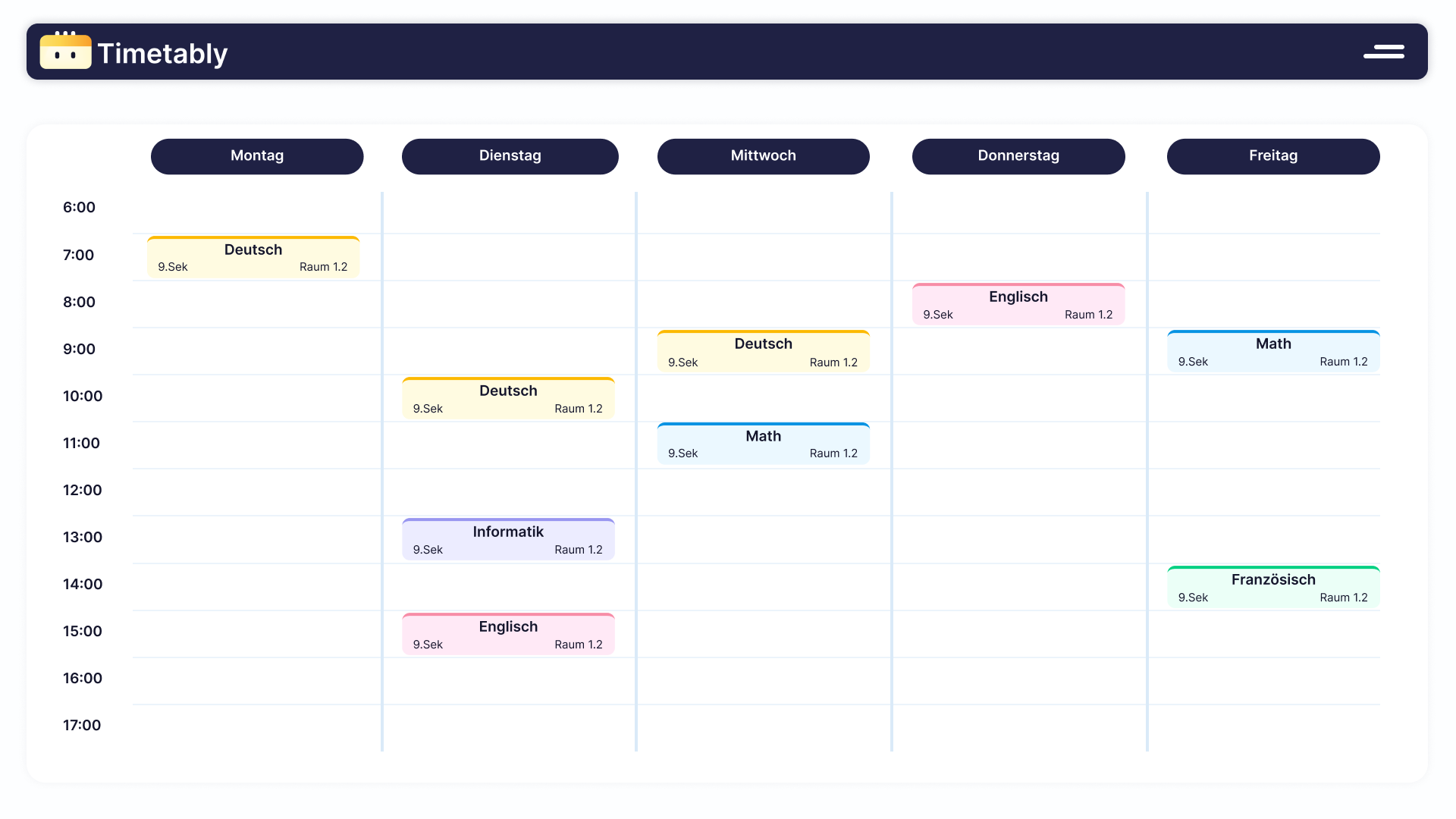 timetable